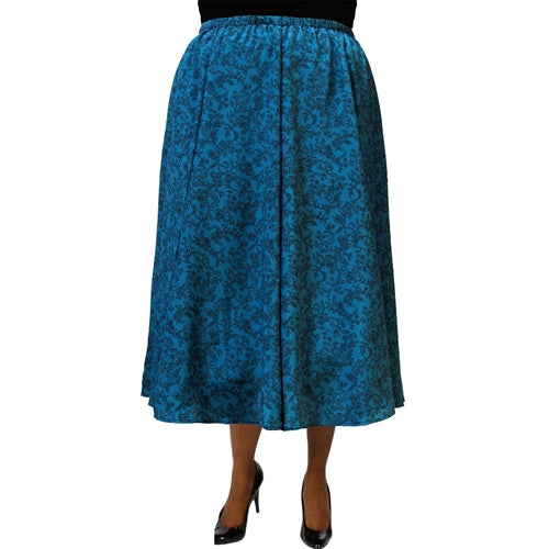 Mila Teal 8-Gore Plus Size Skirt