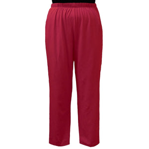 Red Cotton Knit Pull-On Pant Women's Plus Size Pant