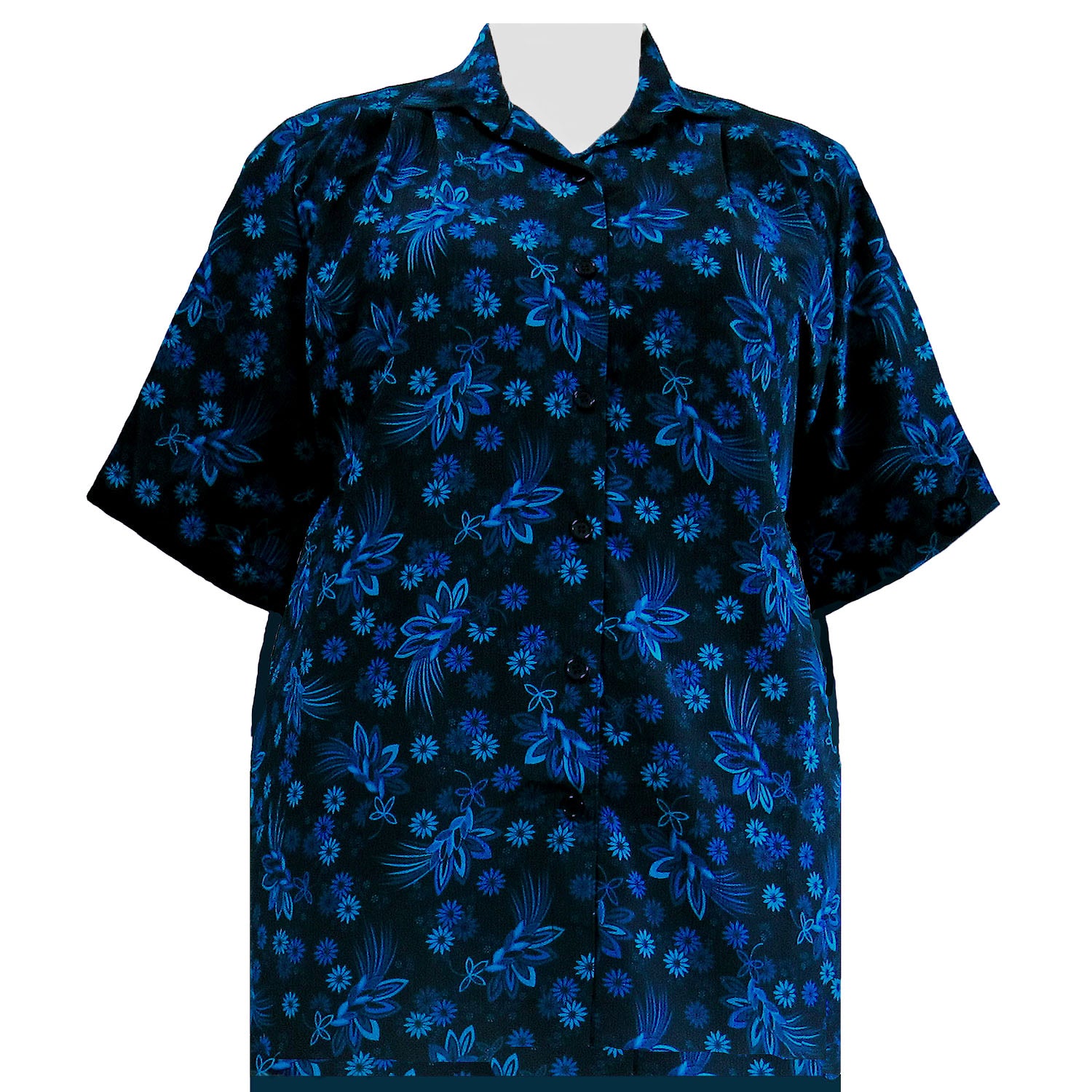 Short Sleeve Button-Front Tunic
