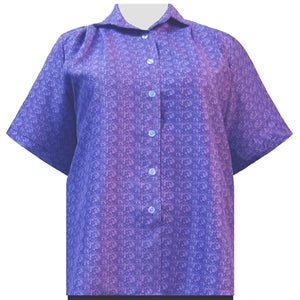 Purple Cora Short Sleeve Tunic Women's Plus Size Blouse