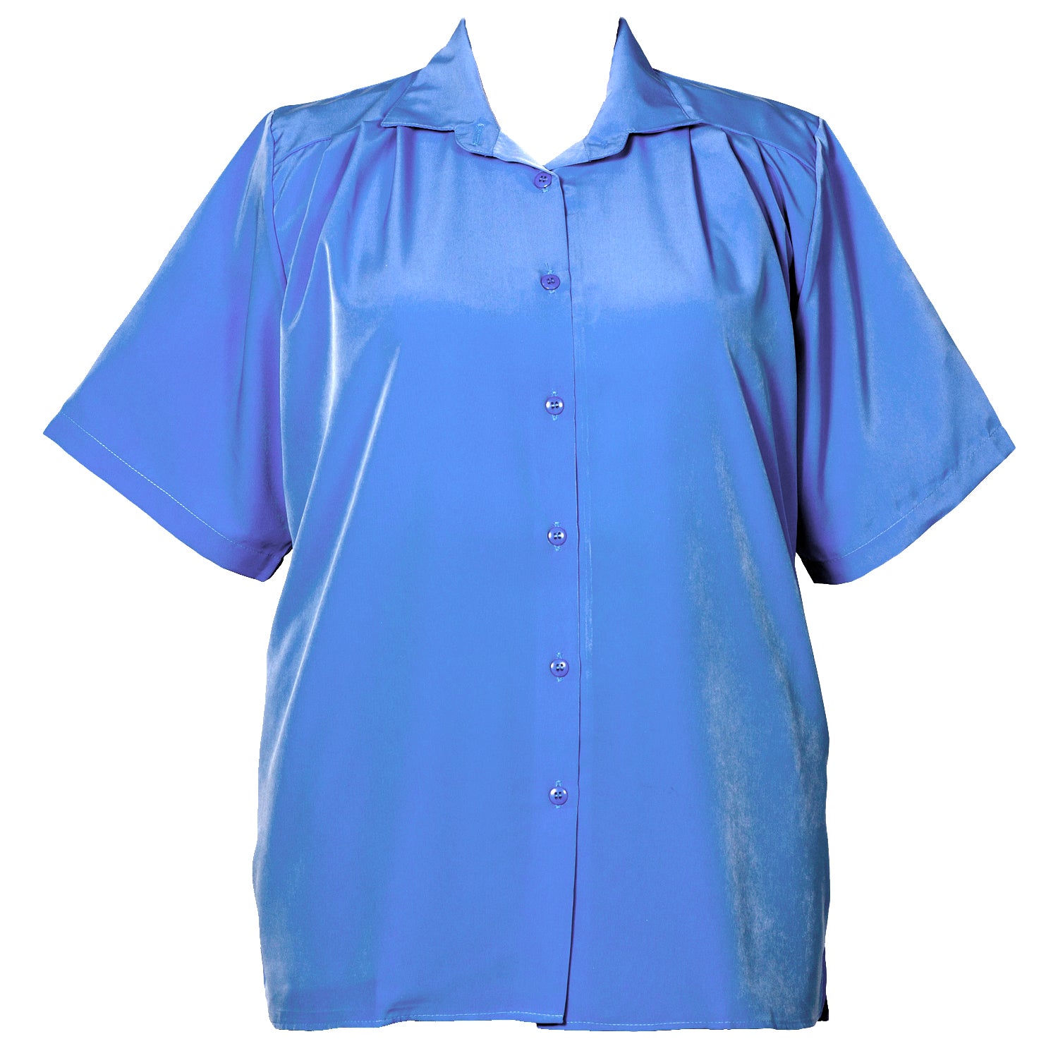 Slate Blue short sleeve Tunic Women's Plus Size Blouse