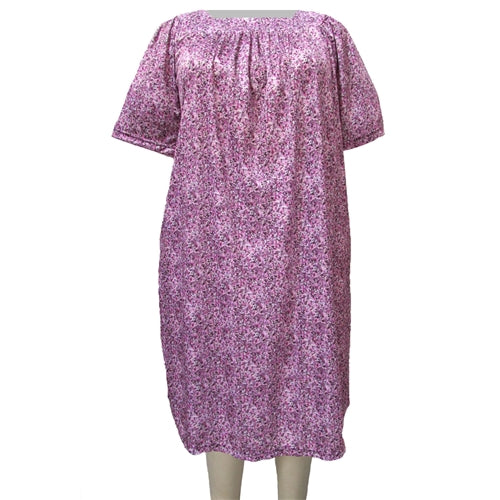 Purple Garden Square Neck Lounging Dress Women's Plus Size Dress