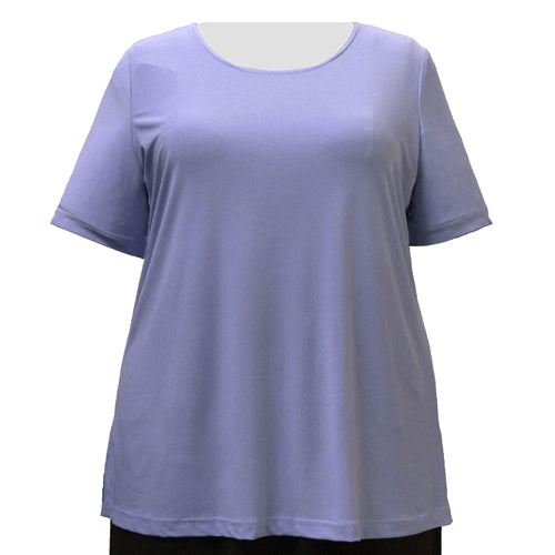 Lilac Round Neck Pullover Top Women's Plus Size Top