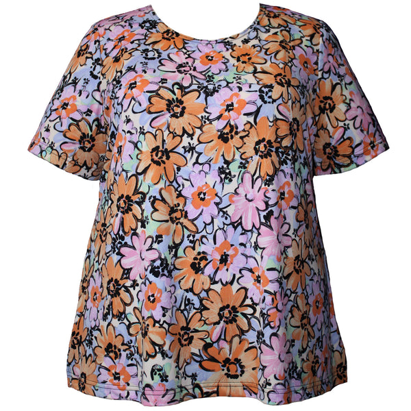 Short Sleeve Round Neck Pullover Top
