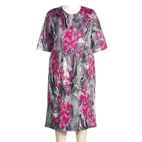 Karina Fuchsia Easy Fit - Easy Comfort Dress - Women's Plus Size Dress